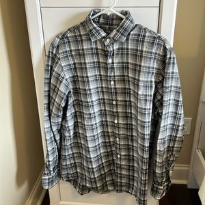 Black & white plaid Polo button down size L